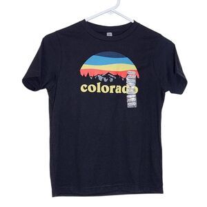 Aksels Black Short Sleeve Colorado Tee NWT Size Medium Boy's Colorado T-Shirt